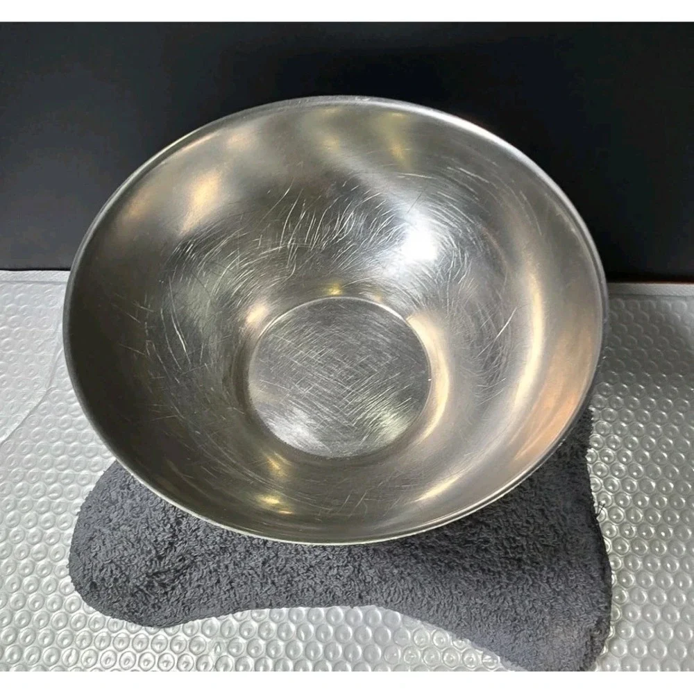 Vtg International Silver Decorator Series SS 18-8 Pedestal Serving Bowl 7.5x3.5